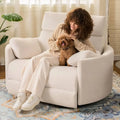 Prime Picks 54" Oversized Power Recliner Chair for Big & Tall Adults | Chenille Electric Recliner with USB-C Charging